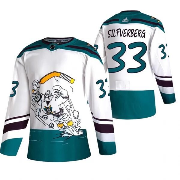 Anaheim Ducks Trikot Jakob Silfverberg 33 2022 Reverse Retro Weiß Authentic